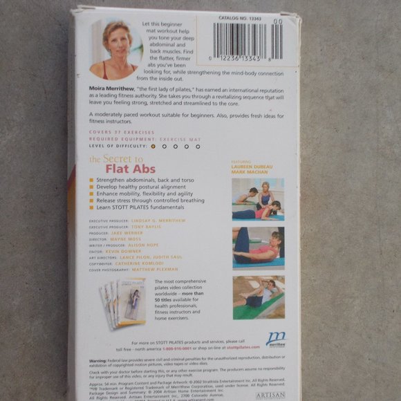 EUC, Stott Pilates the Secret to Flat Abs VHS Tape - Picture 2 of 2